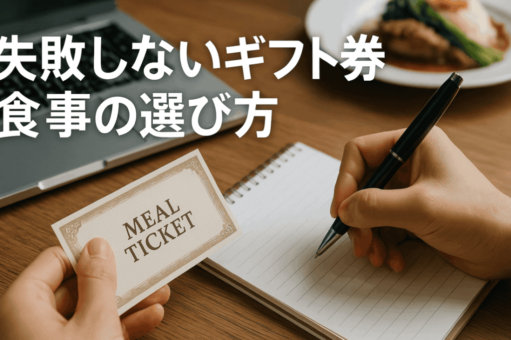 失敗しないギフト券 食事の選び方